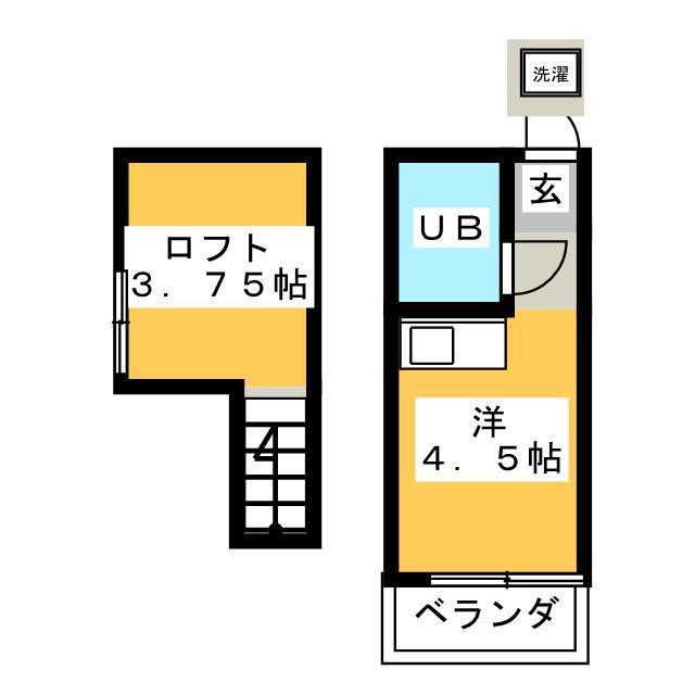 コスモコーポ(ワンルーム/2階)の間取り写真
