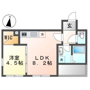 MOVE名城公園(1LDK/3階)の間取り写真
