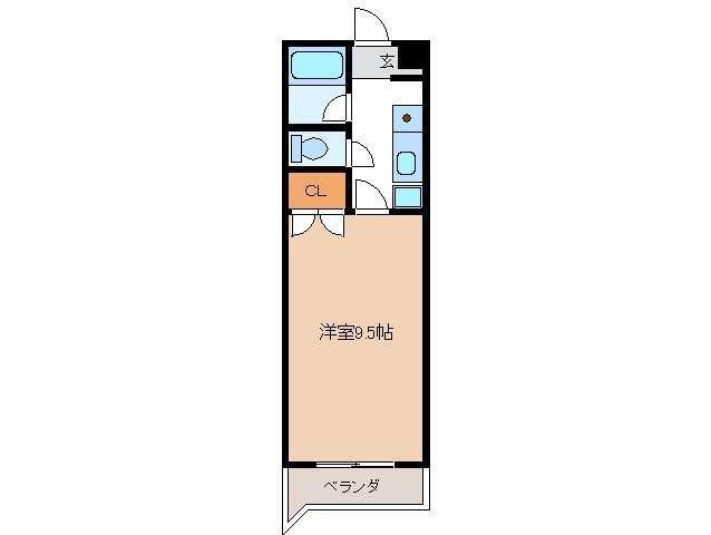 エクセレント西可児(1K/5階)の間取り写真