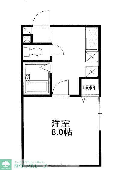 メゾン藤(1K/2階)の間取り写真