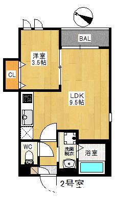 REGALEST博多駅南(1LDK/1階)の間取り写真