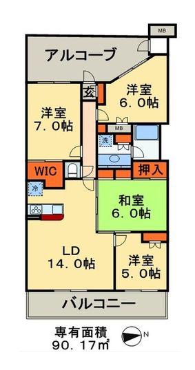東京ベイスクエアプリズム(4LDK/10階)の間取り写真