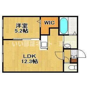 PERFECT PARTNER RESIDENCE B棟(1LDK/2階)の間取り写真