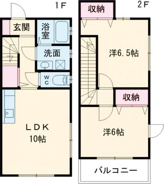 カーサ ラゾン(2LDK/1階)の間取り写真