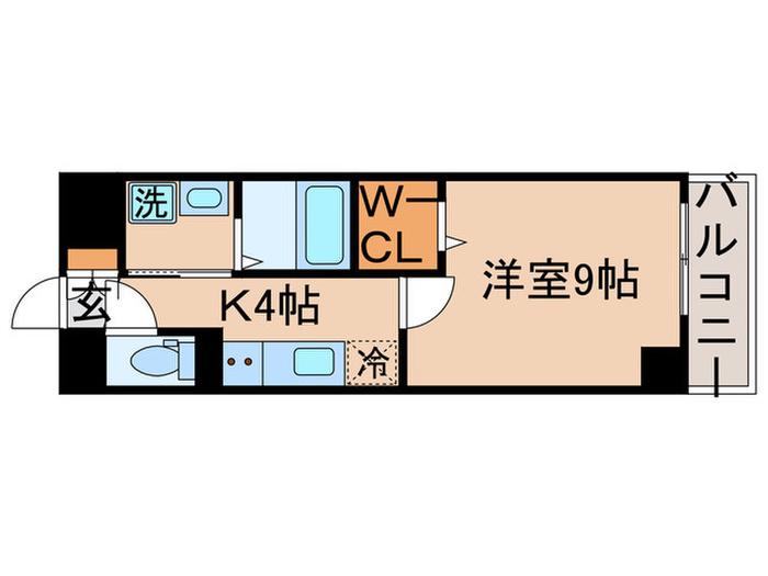 K・VILLAGE(1K/6階)の間取り写真