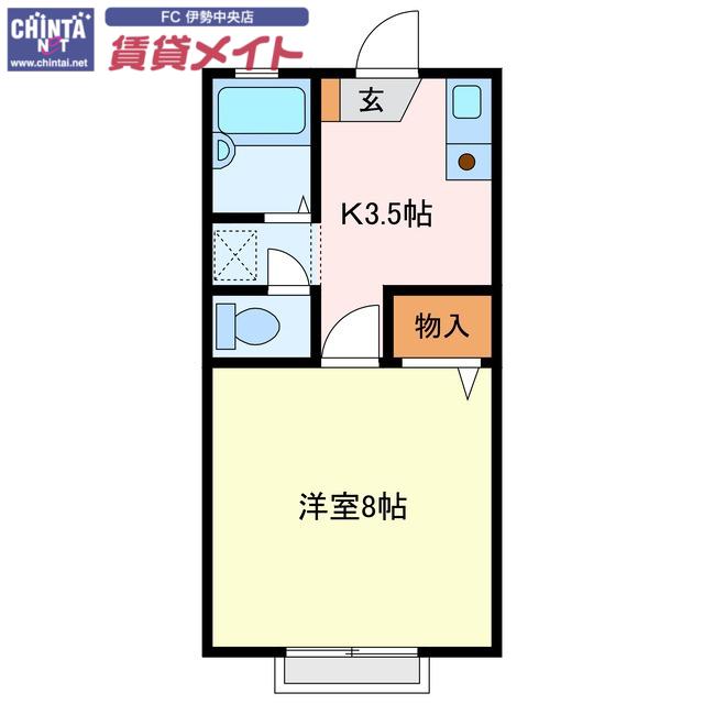 コーポNORA(1K/1階)の間取り写真