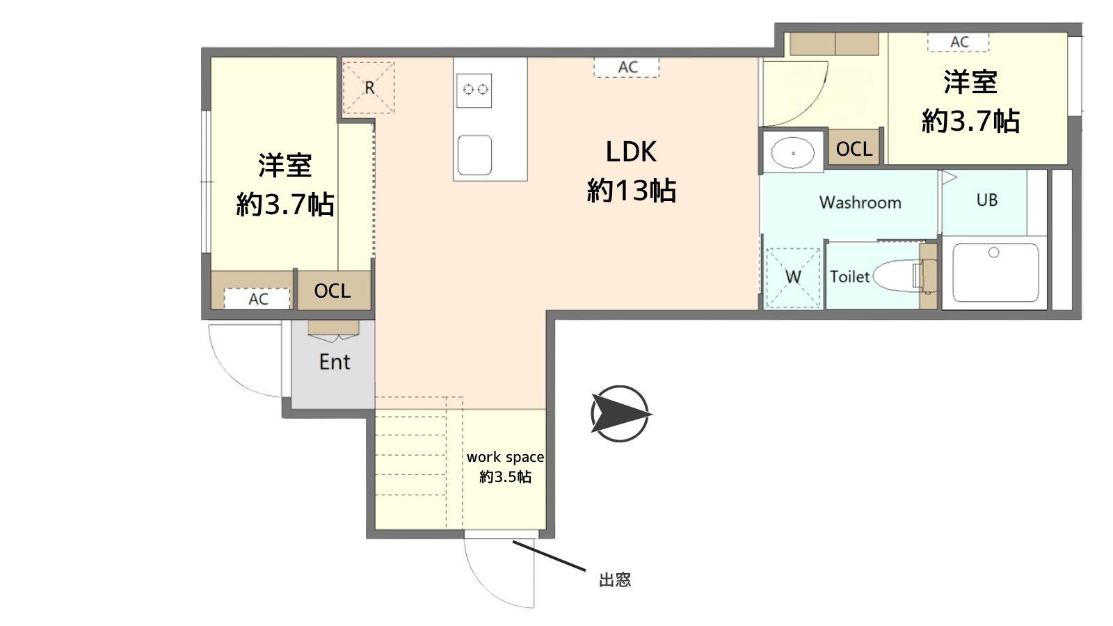 アドアストラ中野(2LDK/B1階)の間取り写真