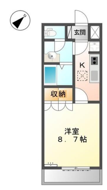JR阪和線 紀伊駅 徒歩14分 2階建 築17年(1K/2階)の間取り写真