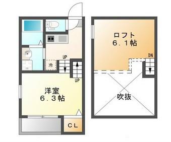 BELLEZZA(1K/1階)の間取り写真
