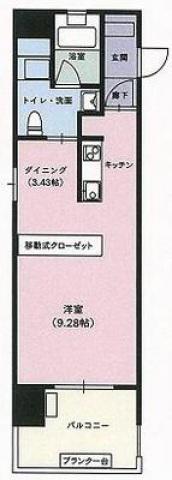 DER STRADA.Y2 ふじみ(1DK/10階)の間取り写真