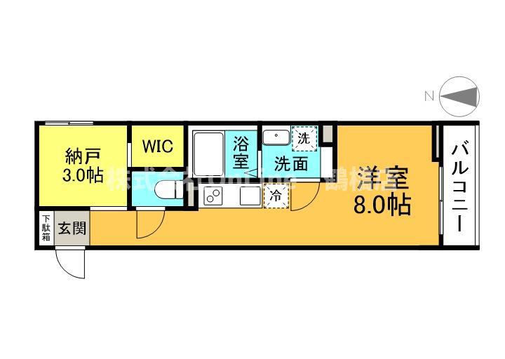 S-MOVE緑橋II(1LDK/4階)の間取り写真