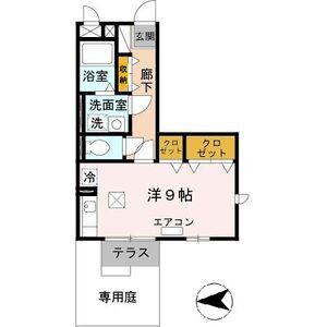 エクレール鷹合(ワンルーム/1階)の間取り写真