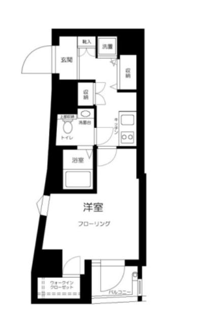 LE-LION牛込柳町(1K/3階)の間取り写真