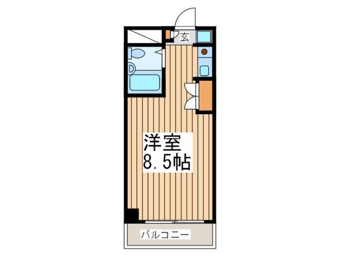 グリーンヒルズ(ワンルーム/4階)の間取り写真