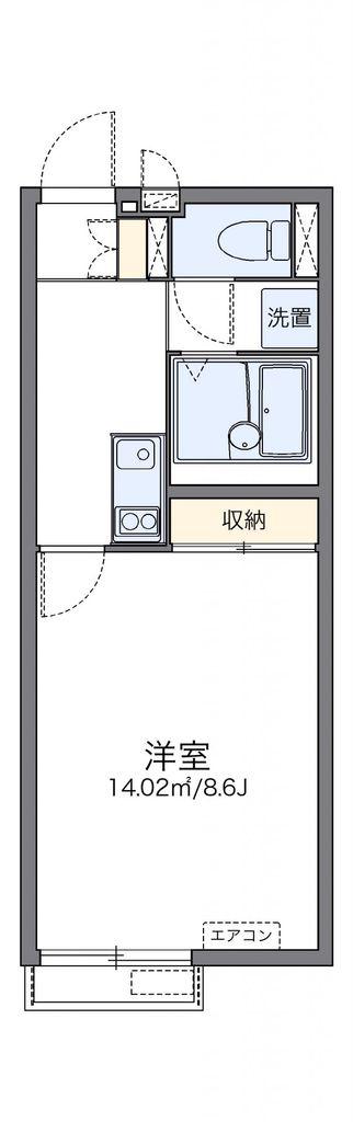 レオネクスト楓(1K/2階)の間取り写真