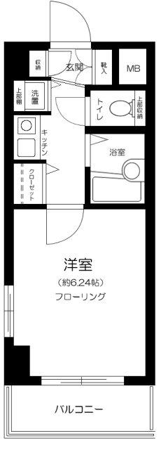 アクティブミレニアム江戸川橋(1K/3階)の間取り写真