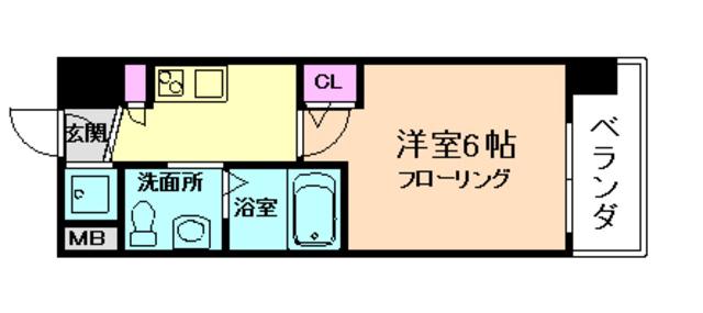 エスリード梅田グランノース(1K/4階)の間取り写真