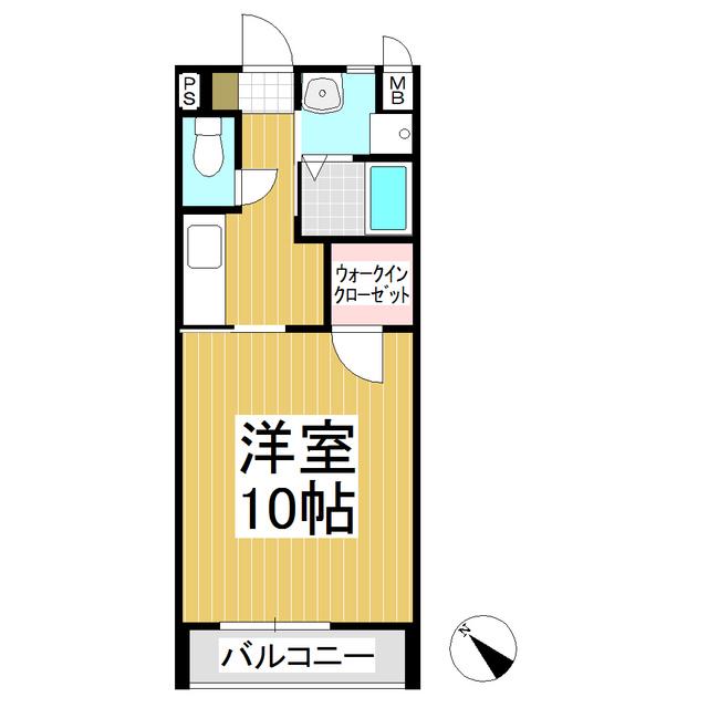 HACCHI西軽井沢(1K/1階)の間取り写真