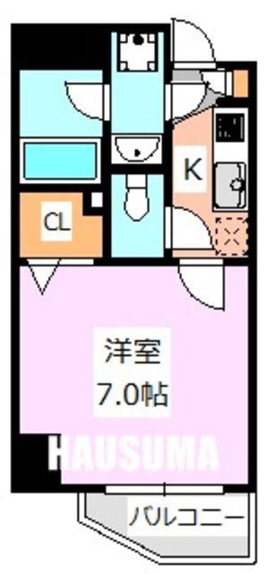 アーバンヴィスタ王子(1K/2階)の間取り写真