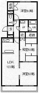 グリーンヒル豊岡(3LDK/2階)の間取り写真