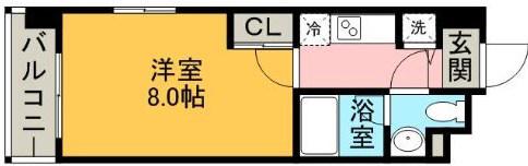 プレスタイル博多ノース(1K/7階)の間取り写真