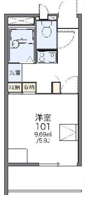 レオパレス西砂川(1K/2階)の間取り写真