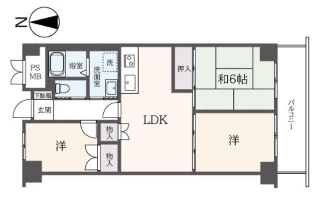 セレクト南万騎が原(3LDK/2階)の間取り写真
