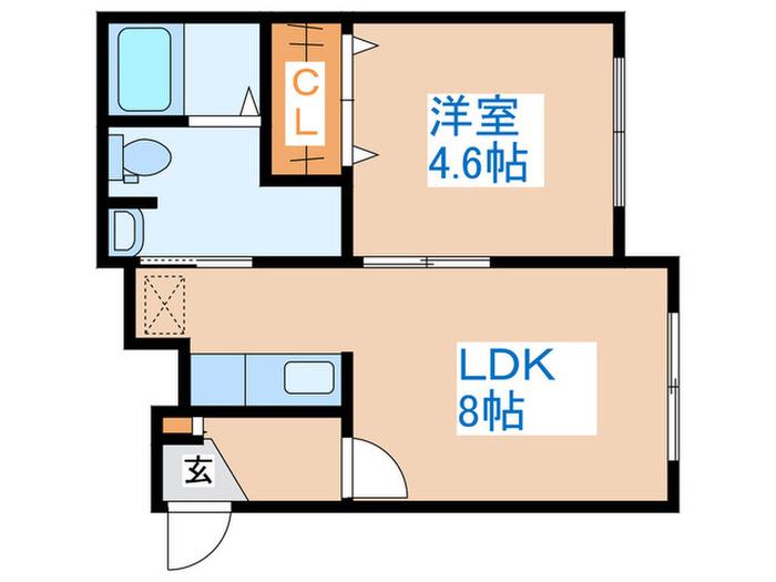 ヒルトップ南郷丘公園(1LDK/3階)の間取り写真