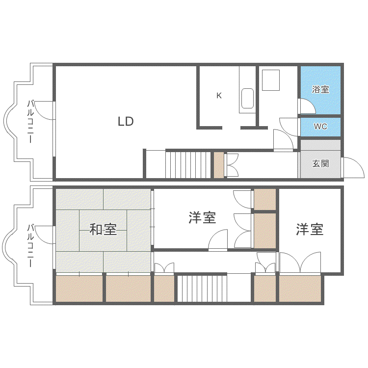 CASA藻岩台(3LDK/3階)の間取り写真