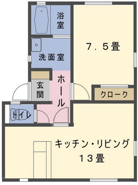 JR上越線 群馬総社駅 徒歩41分 2階建 築23年(1LDK/2階)の間取り写真