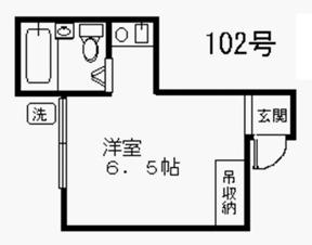 コーポ瑞江(1K/1階)の間取り写真