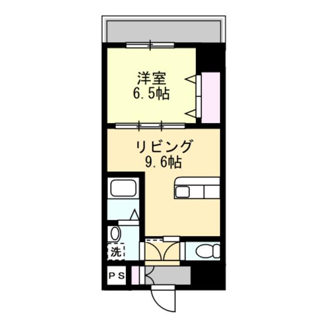 ラ ブリーズ ドゥース(1LDK/5階)の間取り写真