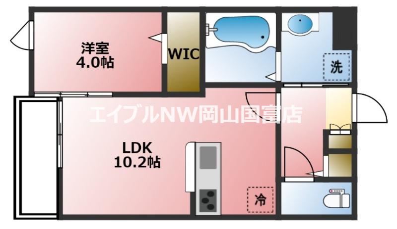 LUSSO(1LDK/1階)の間取り写真