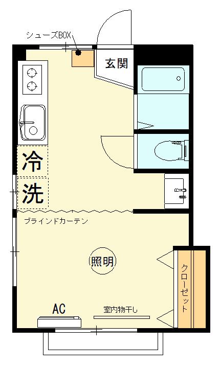 SGビル(1K/2階)の間取り写真