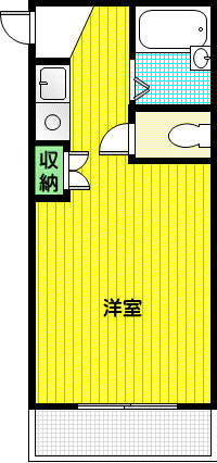 マンションスムス(ワンルーム/3階)の間取り写真