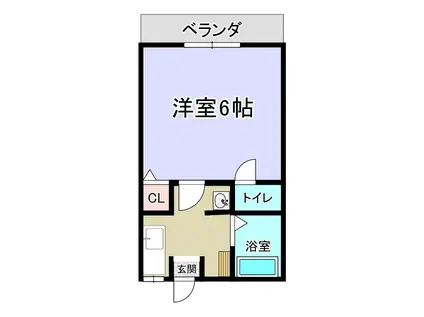 グリーンハイツSKI(1K/1階)の間取り写真