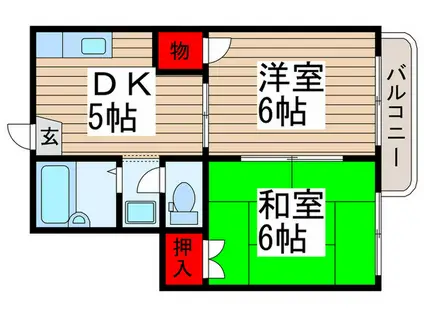 ドミール清瀬(2DK/2階)の間取り写真