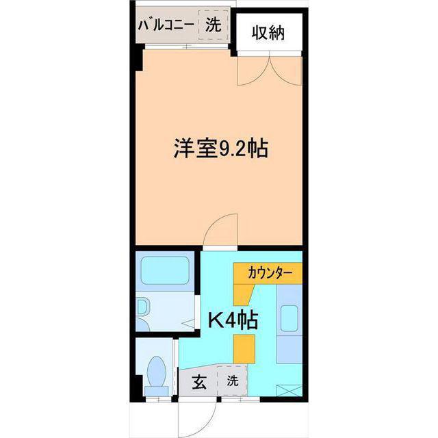 ブルーシャトウ(ワンルーム/3階)の間取り写真