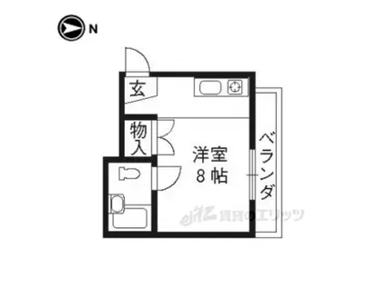 アンクル烏丸高辻(ワンルーム/5階)の間取り写真