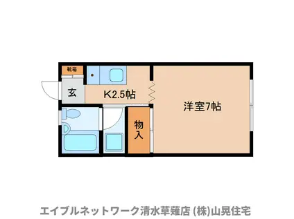 コア スギヤマ(1K/1階)の間取り写真