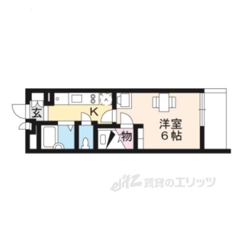 レオパレスハウス香里ヶ丘(1K/3階)の間取り写真
