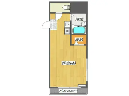 エトアール西葛西阿部ビル(ワンルーム/3階)の間取り写真