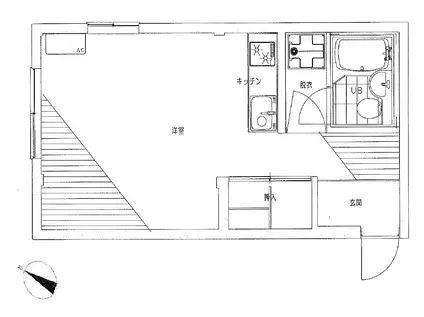 メゾン・アイ(ワンルーム/2階)の間取り写真