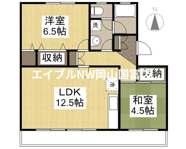 サンライズパレス(2LDK/3階)の間取り写真
