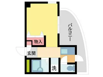 サンクレール越水(1K/2階)の間取り写真