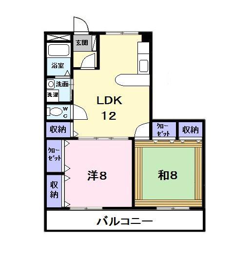 MO-VII(2LDK/4階)の間取り写真