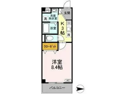 セントラルハイツ名古屋(1K/1階)の間取り写真