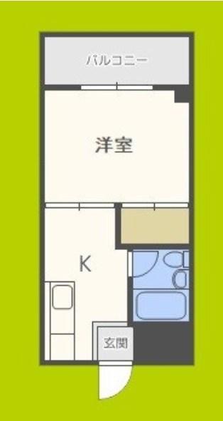 コーポアビコ(1K/4階)の間取り写真