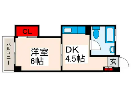 司ビル(1DK/5階)の間取り写真