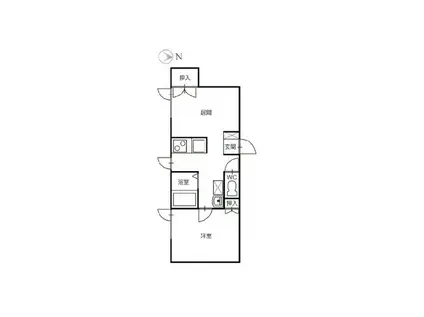 エコハイツ161(1LDK/2階)の間取り写真